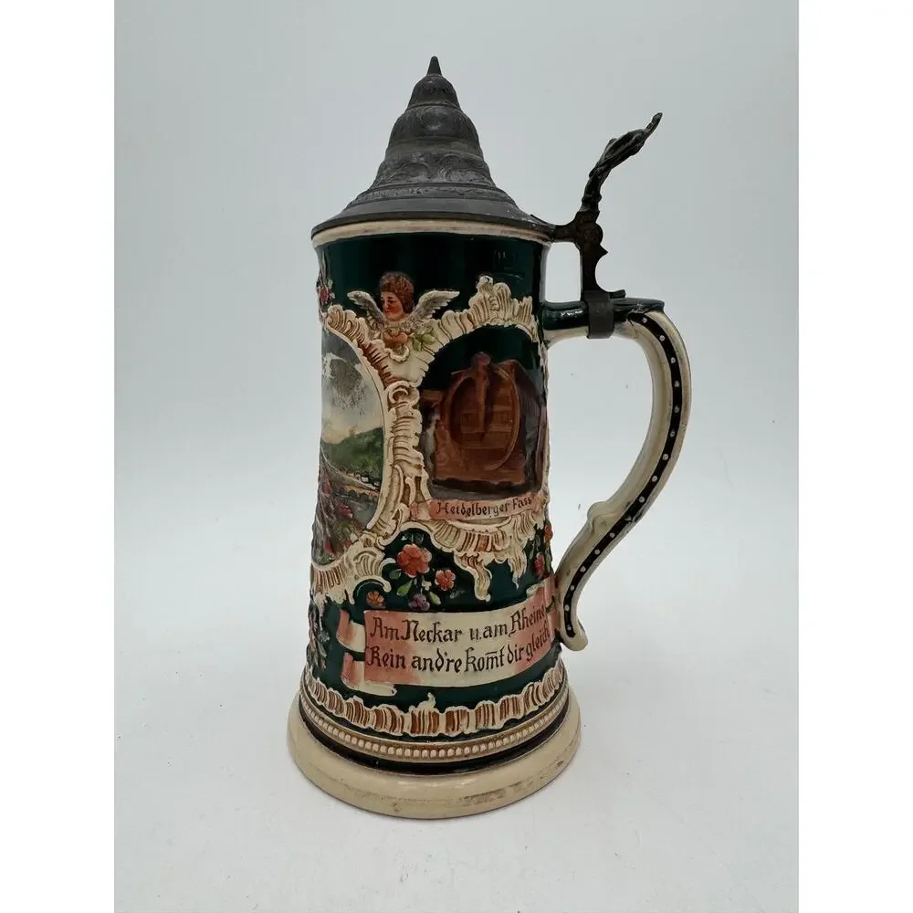 Vintage Beer Stein Marzi & Remi Heidelberg Panorama 0.5L